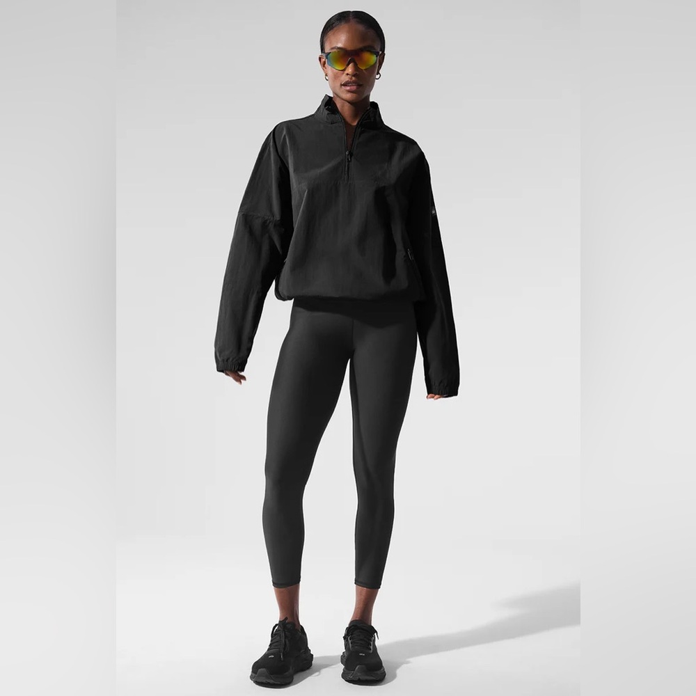 Alo Yoga Light Weight Takeaway Track Pullover Black M - Picture 4 of 8